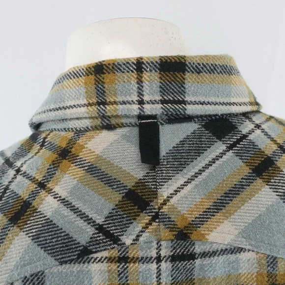 rag & bone Engineered Button Up Flannel Shirt Mens M Green Plaid Retail $350